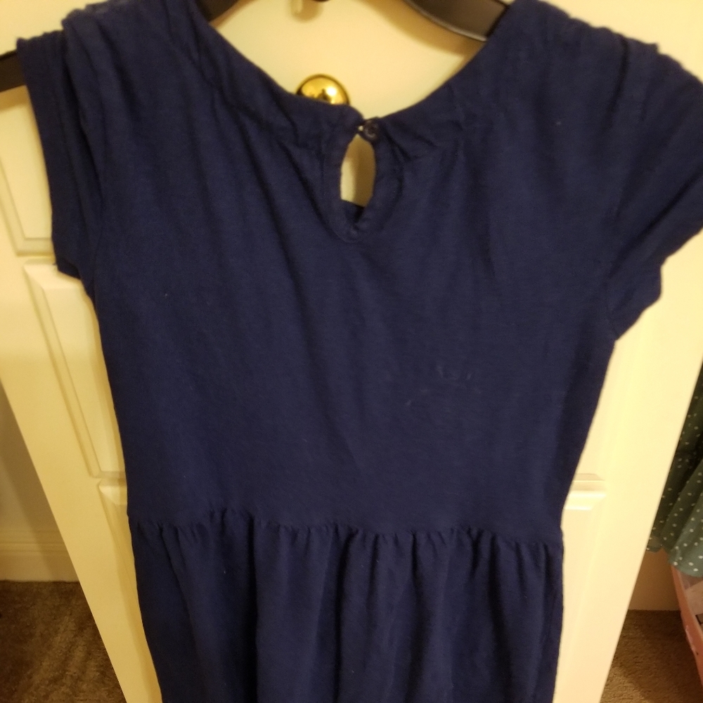 Girls Navy blue dress with flowers